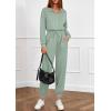 imagePRETTYGARDEN Long Sleeve Jumpsuits for Women Casual 2026 Fall Fashion Zip Up Pant Rompers One Piece Sweatsuits Travel OutfitsLight Green