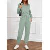 imagePRETTYGARDEN Long Sleeve Jumpsuits for Women Casual 2026 Fall Fashion Zip Up Pant Rompers One Piece Sweatsuits Travel OutfitsLight Green