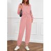 imagePRETTYGARDEN Long Sleeve Jumpsuits for Women Casual 2026 Fall Fashion Zip Up Pant Rompers One Piece Sweatsuits Travel OutfitsPink