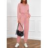 imagePRETTYGARDEN Long Sleeve Jumpsuits for Women Casual 2026 Fall Fashion Zip Up Pant Rompers One Piece Sweatsuits Travel OutfitsPink