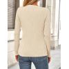 imagePRETTYGARDEN Long Sleeve Tops for Women Spring Fall Trendy Business Dressy Casual Shirts Crewneck Textured Blouse ClothesApricot Pink