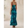 imagePRETTYGARDEN Maxi Dresses for Women 2026 Summer Tiered Floral Beach Sundress Spaghetti Strap Spring Wedding Guest Long DressFloral Lake Blue