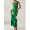 imagePRETTYGARDEN Maxi Dresses for Women 2026 Summer Tiered Floral Beach Sundress Spaghetti Strap Spring Wedding Guest Long DressPrint Green