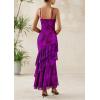 imagePRETTYGARDEN Maxi Dresses for Women 2026 Summer Tiered Floral Beach Sundress Spaghetti Strap Spring Wedding Guest Long DressPrint Purple