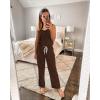 imagePRETTYGARDEN One Piece Jumpsuits for Women 2026 Summer Casual Drawstring Sleeveless Tank Romper Beach Vacation OutfitsZcoffee