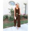 imagePRETTYGARDEN One Piece Jumpsuits for Women 2026 Summer Casual Drawstring Sleeveless Tank Romper Beach Vacation OutfitsZcoffee