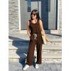 imagePRETTYGARDEN One Piece Jumpsuits for Women 2026 Summer Casual Drawstring Sleeveless Tank Romper Beach Vacation OutfitsZcoffee