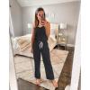 imagePRETTYGARDEN One Piece Jumpsuits for Women 2026 Summer Casual Drawstring Sleeveless Tank Romper Beach Vacation OutfitsZdark Grey