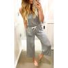 imagePRETTYGARDEN One Piece Jumpsuits for Women 2026 Summer Casual Drawstring Sleeveless Tank Romper Beach Vacation OutfitsZgrey