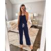 imagePRETTYGARDEN One Piece Jumpsuits for Women 2026 Summer Casual Drawstring Sleeveless Tank Romper Beach Vacation OutfitsZnavy
