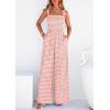 imagePRETTYGARDEN One Piece Jumpsuits for Women 2026 Summer Sleeveless Smocked Gingham Wide Leg Date Night Rompers Spring OutfitsLight Pink