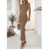 imagePRETTYGARDEN Skirt Sets Women 2 Piece Outfits Summer Outfits 2026 Going Out Crop Tops Long Maxi Skirts Beach Vacation ClothesKhaki