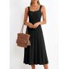 imagePRETTYGARDEN Spring Dresses for Women 2026 Summer Casual Sleeveless Square Neck A Line Knit Pleated Midi Cocktail Party DressBlack