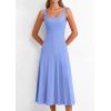 imagePRETTYGARDEN Spring Dresses for Women 2026 Summer Casual Sleeveless Square Neck A Line Knit Pleated Midi Cocktail Party DressLight Blue