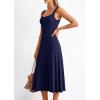 imagePRETTYGARDEN Spring Dresses for Women 2026 Summer Casual Sleeveless Square Neck A Line Knit Pleated Midi Cocktail Party DressNavy Blue
