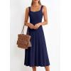 imagePRETTYGARDEN Spring Dresses for Women 2026 Summer Casual Sleeveless Square Neck A Line Knit Pleated Midi Cocktail Party DressNavy Blue