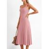 imagePRETTYGARDEN Spring Dresses for Women 2026 Summer Casual Sleeveless Square Neck A Line Knit Pleated Midi Cocktail Party DressPink