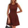 imagePRETTYGARDEN Summer Dresses for Women 2026 Elegant Classy Spring A Line Business Casual Work Graduation Cocktail Short DressBrick Red