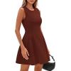 imagePRETTYGARDEN Summer Dresses for Women 2026 Elegant Classy Spring A Line Business Casual Work Graduation Cocktail Short DressBrick Red
