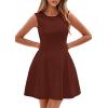 imagePRETTYGARDEN Summer Dresses for Women 2026 Elegant Classy Spring A Line Business Casual Work Graduation Cocktail Short DressBrick Red