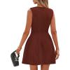 imagePRETTYGARDEN Summer Dresses for Women 2026 Elegant Classy Spring A Line Business Casual Work Graduation Cocktail Short DressBrick Red
