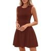 imagePRETTYGARDEN Summer Dresses for Women 2026 Elegant Classy Spring A Line Business Casual Work Graduation Cocktail Short DressBrick Red