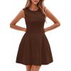 imagePRETTYGARDEN Summer Dresses for Women 2026 Elegant Classy Spring A Line Business Casual Work Graduation Cocktail Short DressDark Brown