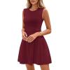 imagePRETTYGARDEN Summer Dresses for Women 2026 Elegant Classy Spring A Line Business Casual Work Graduation Cocktail Short DressDark Red