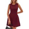 imagePRETTYGARDEN Summer Dresses for Women 2026 Elegant Classy Spring A Line Business Casual Work Graduation Cocktail Short DressDark Red