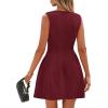 imagePRETTYGARDEN Summer Dresses for Women 2026 Elegant Classy Spring A Line Business Casual Work Graduation Cocktail Short DressDark Red
