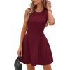 imagePRETTYGARDEN Summer Dresses for Women 2026 Elegant Classy Spring A Line Business Casual Work Graduation Cocktail Short DressDark Red