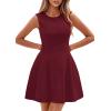 imagePRETTYGARDEN Summer Dresses for Women 2026 Elegant Classy Spring A Line Business Casual Work Graduation Cocktail Short DressDark Red