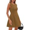 imagePRETTYGARDEN Summer Dresses for Women 2026 Elegant Classy Spring A Line Business Casual Work Graduation Cocktail Short DressKhaki