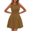 imagePRETTYGARDEN Summer Dresses for Women 2026 Elegant Classy Spring A Line Business Casual Work Graduation Cocktail Short DressKhaki