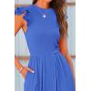 imagePRETTYGARDEN Summer Jumpsuits for Women Dressy 2026 Fashion Ruffle Cap Sleeve Romper Crew Neck Rib Knit One Piece OutfitsBrilliant Blue