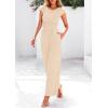 imagePRETTYGARDEN Summer Jumpsuits for Women Dressy 2026 Ribbed Cap Sleeve Wide Leg Pants Rompers Elegant Casual One Piece OutfitsApricot
