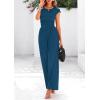 imagePRETTYGARDEN Summer Jumpsuits for Women Dressy 2026 Ribbed Cap Sleeve Wide Leg Pants Rompers Elegant Casual One Piece OutfitsLake Blue