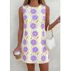 imagePRETTYGARDEN Sundresses for Women 2026 Summer Elegant Floral A Line Short Party Dress Beach Vacation ClothesApricot Purple Floral