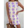 imagePRETTYGARDEN Sundresses for Women 2026 Summer Elegant Floral A Line Short Party Dress Beach Vacation ClothesApricot Purple Floral