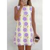 imagePRETTYGARDEN Sundresses for Women 2026 Summer Elegant Floral A Line Short Party Dress Beach Vacation ClothesApricot Purple Floral
