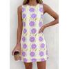 imagePRETTYGARDEN Sundresses for Women 2026 Summer Elegant Floral A Line Short Party Dress Beach Vacation ClothesApricot Purple Floral