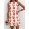 imagePRETTYGARDEN Sundresses for Women 2026 Summer Elegant Floral A Line Short Party Dress Beach Vacation ClothesApricot Red Floral