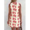 imagePRETTYGARDEN Sundresses for Women 2026 Summer Elegant Floral A Line Short Party Dress Beach Vacation ClothesApricot Red Floral