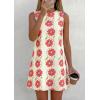 imagePRETTYGARDEN Sundresses for Women 2026 Summer Elegant Floral A Line Short Party Dress Beach Vacation ClothesApricot Red Floral