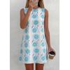 imagePRETTYGARDEN Sundresses for Women 2026 Summer Elegant Floral A Line Short Party Dress Beach Vacation ClothesWhite Cyan Floral