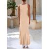imagePRETTYGARDEN Wedding Guest Dresses for Women 2026 Summer Formal Gala Maxi Dress Ruffle Mermaid Cocktail Long DressesApricot