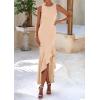 imagePRETTYGARDEN Wedding Guest Dresses for Women 2026 Summer Formal Gala Maxi Dress Ruffle Mermaid Cocktail Long DressesApricot