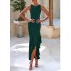 imagePRETTYGARDEN Wedding Guest Dresses for Women 2026 Summer Formal Gala Maxi Dress Ruffle Mermaid Cocktail Long DressesDark Green