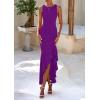 imagePRETTYGARDEN Wedding Guest Dresses for Women 2026 Summer Formal Gala Maxi Dress Ruffle Mermaid Cocktail Long DressesPurple