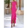 imagePRETTYGARDEN Wedding Guest Dresses for Women 2026 Summer Formal Gala Maxi Dress Ruffle Mermaid Cocktail Long DressesRose Red